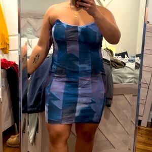 Mini strapless corset dress